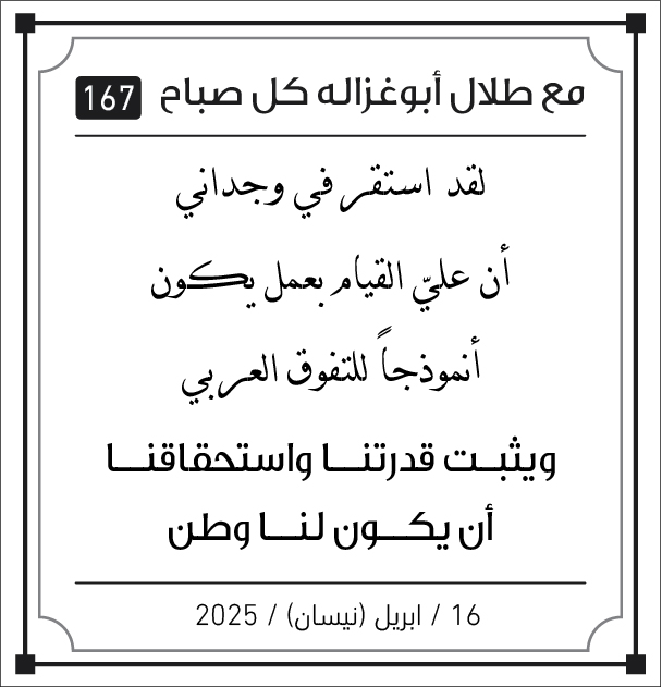 مقالات الصباح مع طلال ابو غزالة
