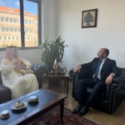 التقى الأمين العام لوزارة الخارجية والمغتربين السفير هاني الشميطلي  سفير المملكة العربية السعودية لدى لبنان وليد البخاري