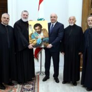 زار الأب فادي تابت، رئيس مزار سيدة لبنان، يرافقه الآباء يونان عبيد، سعيد العيراني، وبول قزحيا، فخامة رئيس الجمهورية اللبنانية العماد جوزاف عون