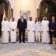 الرئيس عون التقى السفير  دندن والعاملين في السفارة في ابو ظبي وتحدث مع رؤساء تحرير الصحف الاماراتية
